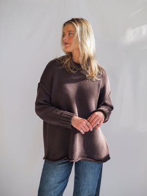 Lennon Chocolate Sweater Top