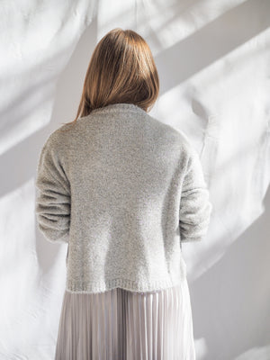 Bella Dahl Slouchy Shimmer Sweater in Silver