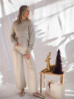 Z Supply Tinseltown Silver Sweater