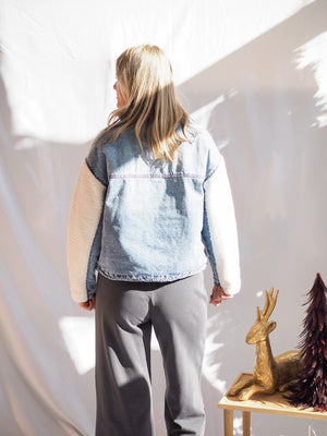 Vail Pullover Denim Sherpa Jacket