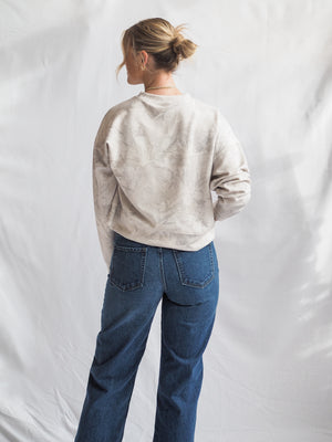 Martina Camo Gray Crewneck Sweatshirt