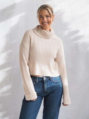 The Virginia Sweater in Bone White