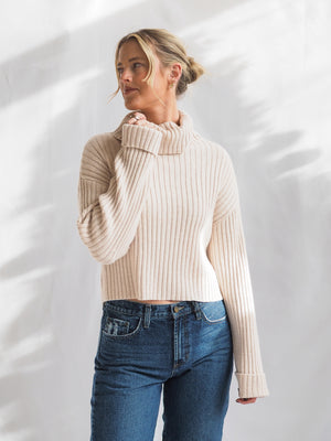 The Virginia Sweater in Bone White