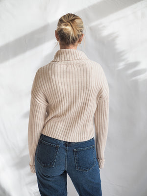 The Virginia Sweater in Bone White