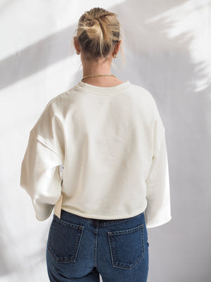 French Terry Cropped Sweatshirt