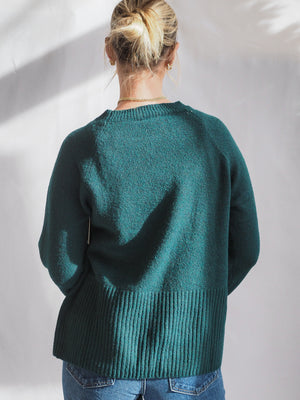 Round Neck Wide Sleeve With Folded Cuff Sweater