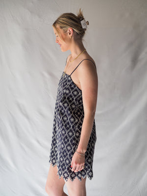 Selene's Embroidery Mini Dress