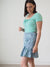 Molly Bracken Blue Gracie Floral Mini Skirt