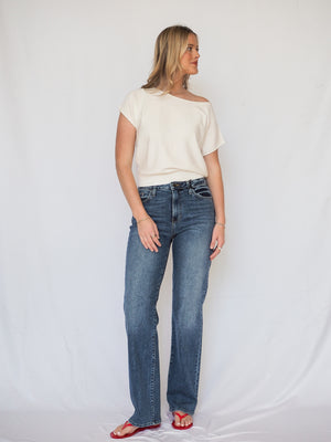 Just Black Denim Longer Length Straight Jeans