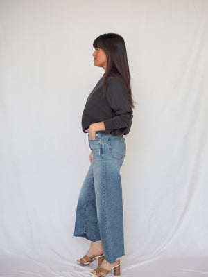 Pistola Tate Crop Jeans in Ablaze