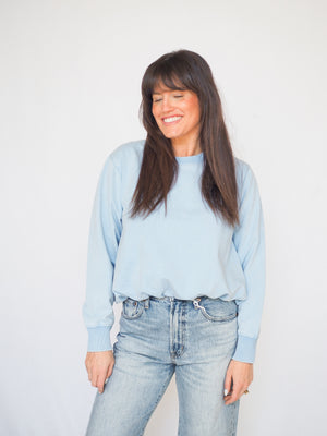 Mineral Cloud Bubble Hem Long Sleeve Shirt