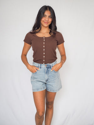 Adina Top in Brown