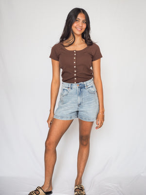 Adina Top in Brown