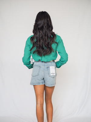 Pistola Aoki High Rise A-Line Short With Detail in Terrace