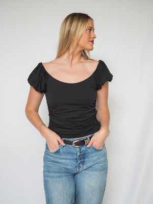 NATION Angelica Black Top