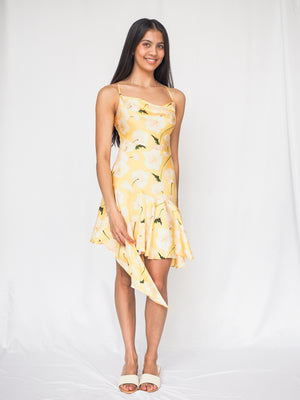 ASTR The Label Paloma Yellow Floral Dress