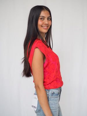 Caballero Judy Top in Raspberry Lace
