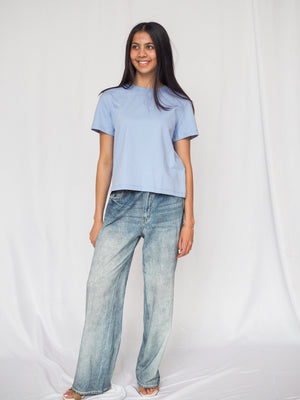 Knit Crew Neck Short Sleeve Tee - 5 Colors