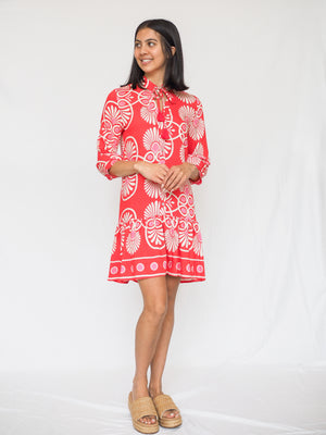 Santorini Mini Dress in Festival Medalion