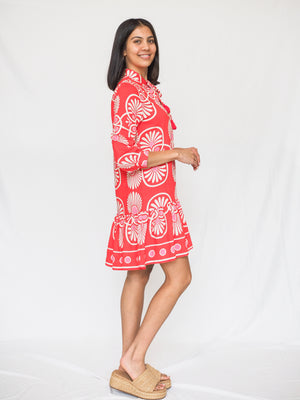 Santorini Mini Dress in Festival Medalion