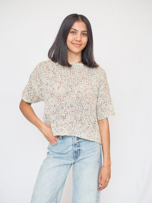 Multi Color Knit Sweater Top