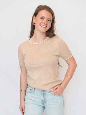 Camille Layered Short Sleeve Sweater - 2 Colors