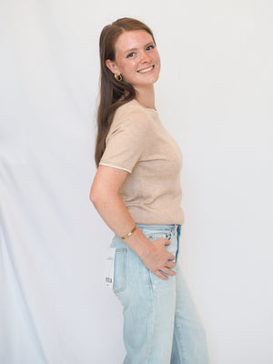 Camille Layered Short Sleeve Sweater - 2 Colors