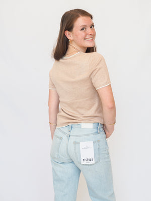 Camille Layered Short Sleeve Sweater - 2 Colors