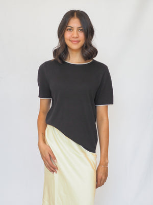 Camille Layered Short Sleeve Sweater - 2 Colors