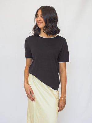 Camille Layered Short Sleeve Sweater - 2 Colors