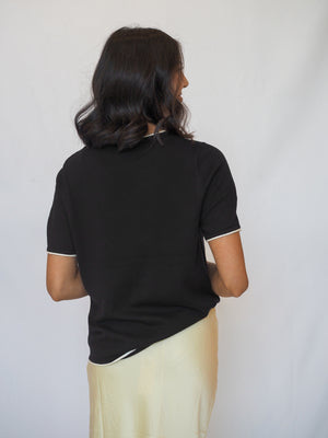 Camille Layered Short Sleeve Sweater - 2 Colors