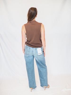 Scottie Cowl Neck Tank In Coco