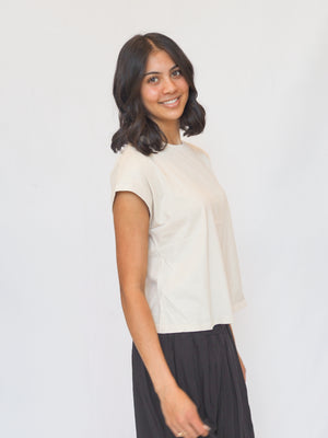 Stella Cap Sleeve Crew Neck Tee