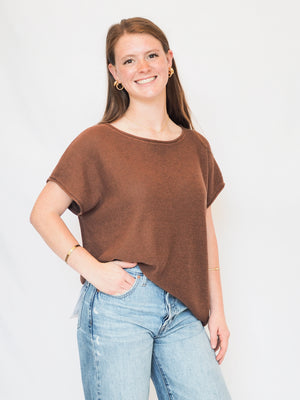 Zoya Boxy Short Sleeve Sweater - 2 Colors