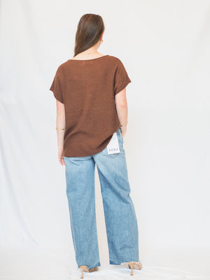 Zoya Boxy Short Sleeve Sweater - 2 Colors