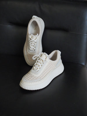 Dolea Woven Sandstone Ivory Sneaker