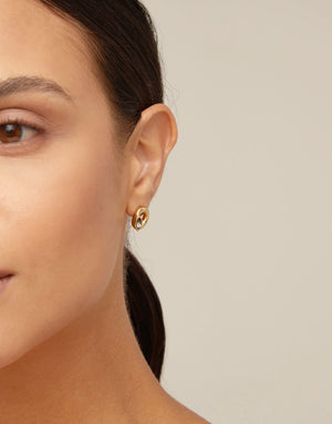 Uno De 50 Details Spiral Gold Earrings