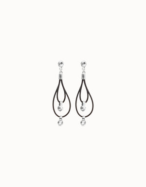 Uno De 50 Gravedad 2 Loop Silver Earrings