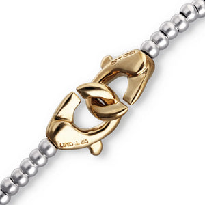 Uno De 50 Ser Inseparable Silver with Gold Clasp Bracelet