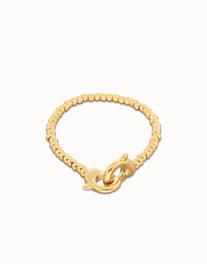 Uno De 50 Ser Inseparable Beaded Gold Bracelet