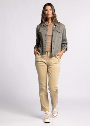 Jackie Jacket in Dusty Olive