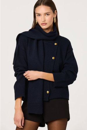 Astr the Label JACKELINE Navy Cardigan Sweater