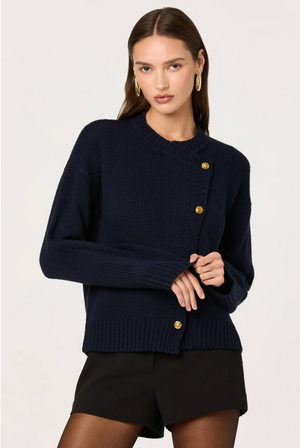 Astr the Label JACKELINE Navy Cardigan Sweater