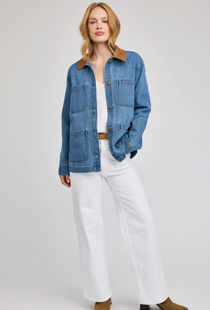 Flynn Denim Button Down in Light Wash