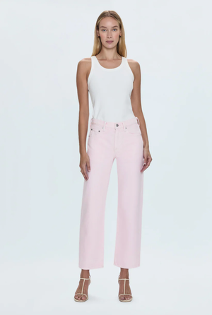 Pistola Lexi Mid Rise Bowed Straight in Blush