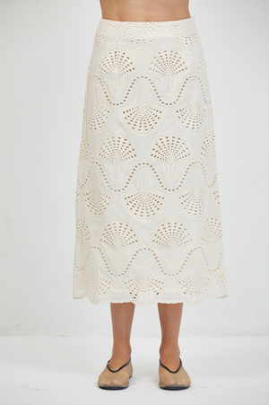 Cannes Eyelet Shell Skirt