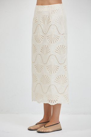 Cannes Eyelet Shell Skirt