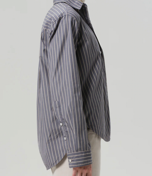 Citizens of Humanity Avni Slim Shirt in Cleo Stripe