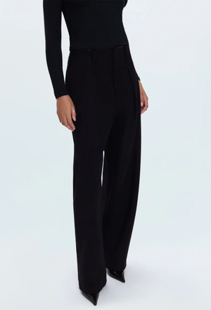 Pistola Edent Pleated Ponte Trouser in Black