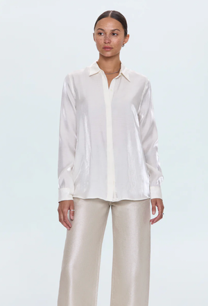 Pistola Tilda Button Down Blouse in Ecru